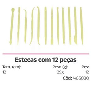 Kit Jogo Estecas 12 Peças  (Blue Star)