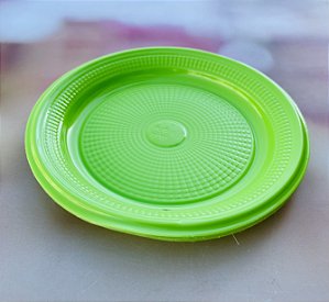10 Pratinhos Para Bolo  15 Cm - Redondo Biodegradável - Verde Claro  (Triktrik)