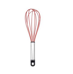 Batedor De Ovos Fouet  inox  25 cm vermelho  (Prime Chef)