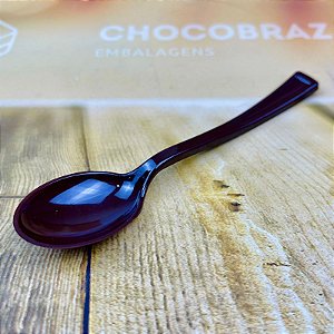 KIT 50 Colher P/ Ovo de Colher Páscoa Marrom Chocolate 13 cm (Blue Star)