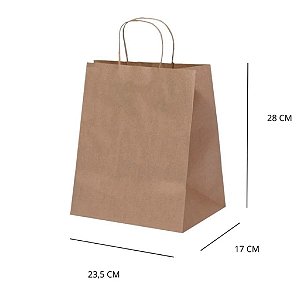 10 SACOLA KRAFT 23,5 X 17 X 28 -(LC)  REF:5904
