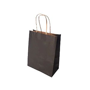 10 SACOLA PP KRAFT PRETO 9,5 X 7,5 X 14,5 (LC)  - REF:5045