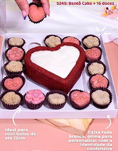 5 CAIXA PARTY BOX - BENTÔ + 16 DOCES  BRANCA ID5245
