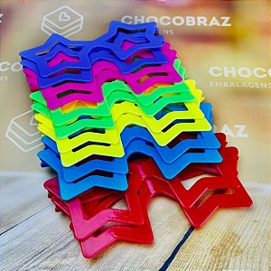12 Óculos Divertidos Estrela Festa Colorido (Ex)