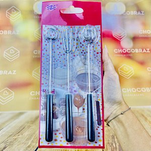 3 Peças de Utensílios para Confeitar Chocolate (Prime Chef)