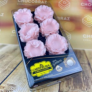 40 Forminhas BEGE CLARA Mini Gérbera P/ Doces Finos de Festas e Casamentos (Cartopuava)