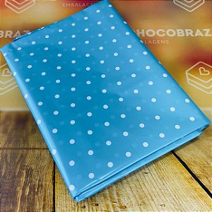 10 Toalhas P/ Mesa Festa POA AZUL/BRANCO Bopp Perola  78x78 INOVE