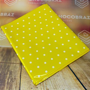 10 Toalhas P/ Mesa Festa POA AMARELO/BRANCO Bopp Perola  78x78 INOVE