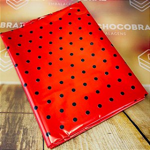 10 Toalhas P/ Mesa Festa POA VERMELHO/PRETO Bopp Perola  78x78 INOVE