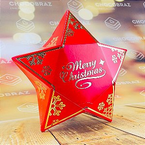 10 CAIXA LEMBRANCINHA ESTRELA - NATAL CLASSICO ID5145 (NATAL IDEIA 2024)