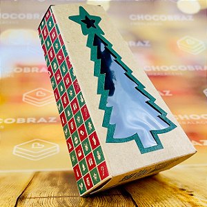 10 CAIXA P/ DOCES C/ VISOR PINHEIRO NATAL KRAFT ID5069 (NATAL IDEIA 2024)