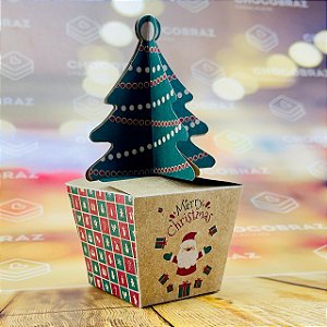 10 CAIXA P/ DOCES NATAL  POP UP ARVORE NATAL KRAFT ID5067 (NATAL IDEIA 2024)