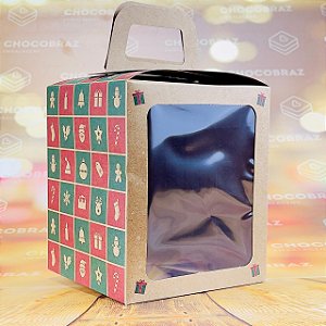 5 CAIXA PANETONE SOFT C/ VISOR NATAL KRAFT ID5080 (NATAL IDEIA 2024)