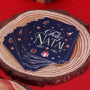 20 Tags Octagonal Quebra Nozes AZUL 4464  (JANGO NATAL 2024)