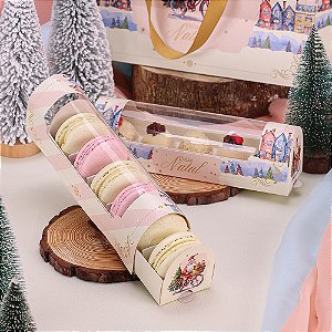 10 Caixa para 6 Macarrons ou 5 doces + 2 berço Neve 4357 (JANGO NATAL 2024)