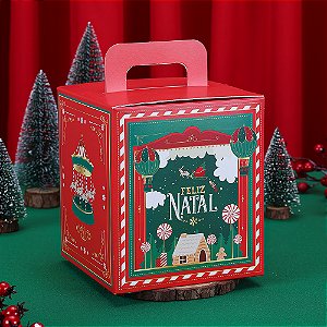 10 Caixa P/ Panetone Fechada 250/400/500g Noite Feliz 4380 (JANGO NATAL 2024)