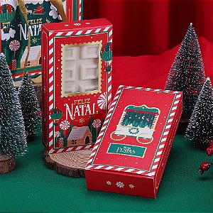 10 Caixa para Barra 300g com Visor Noite Feliz 4299 (JANGO NATAL 2024)
