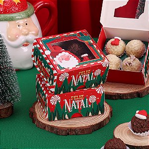 10 Caixa para 4 Doces com Berço Noite Feliz 4248 (JANGO NATAL 2024)