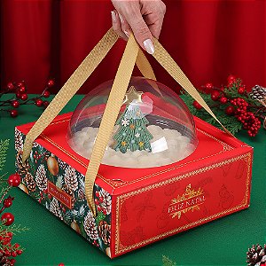 5 Embalagem p/ Sobremesa Bola de Natal 4462 (JANGO NATAL 2024)