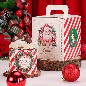 10 Caixa P/ Panetone Fechada 250/400/500g Bom Velhinho 4383 (JANGO NATAL 2024)