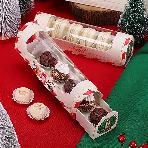 10 Caixa para 6 Macarrons ou 5 doces + 2 berço Bom Velhinho 4358 (JANGO NATAL 2024)