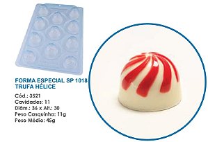 Forma Bwb Sp 1018 Trufa Hélice Silicone 3 Partes Profissional Cod-3521  (Sp Especial)