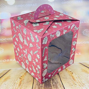 10 CAIXA PANETONE C/ VISOR KRAFT 500G NATALINO  OUTLET NATAL  403286