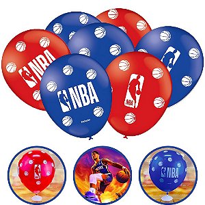 25 BALÃO BEXIGA FESTA  BASQUETE NBA  n°9 FESTCOLOR