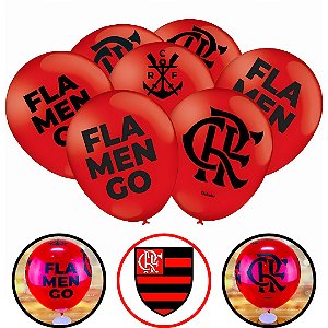 25 BALÃO BEXIGA FESTA  FLAMENGO FUTEBOL  n°9 FESTCOLOR