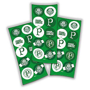 30 ADESIVO PALMEIRAS OFICIAL FUTEBOL REDONDO FESTCOLOR
