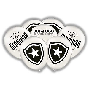 25 BALÃO BEXIGA FESTA BOTAFOGO OFICIAL FUTEBOL  n°9 FESTCOLOR