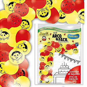 KIT ARCO FACIL DE BALOES MAGALI MELANCIA n°9 48 UN + 1 FITA ARCO  FESTCOLOR