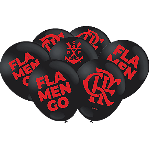 25 BALAO FUTEBOL FLAMENGO  PRETO OFICIAL n°9  FESTCOLOR