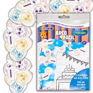 KIT ARCO FACIL DE BALOES BALOES BOLOFOFOS  n°9 48 UN + 1 FITA ARCO  FESTCOLOR
