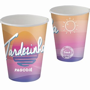 8 COPO PAPEL FESTA  TARDEZINHA VERAO  200ML FESTCOLOR