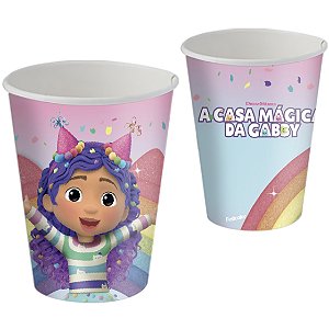 8 COPO PAPEL FESTA  CASA MAGICA DA GABBY   200ML FESTCOLOR