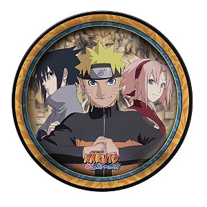8 PRATO FESTA  NARUTO DE PAPEL 18 CM FESTCOLOR