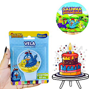 VELA  GALINHA PINTADINHA FESTCOLOR