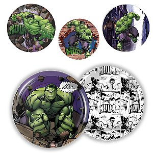 8 PRATO BOLO FESTA  HULK  DE PAPEL 18 CM REGINA