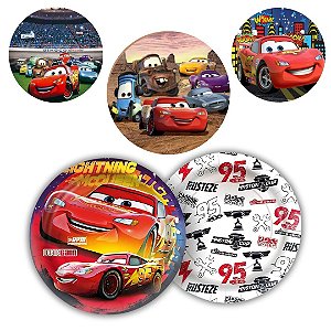 8 PRATO BOLO FESTA  CARROS DISNEY  DE PAPEL 18 CM REGINA