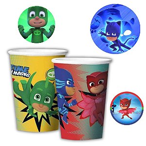 8 COPO PAPEL FESTA  PJ MASKS 2 180ML REGINA