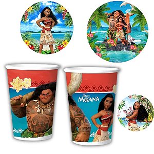 8 COPO PAPEL FESTA MOANA 180ML REGINA