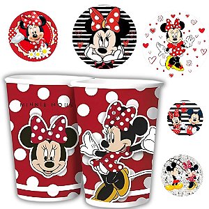 8 COPO PAPEL FESTA MINNIE MOUSE 180ML REGINA