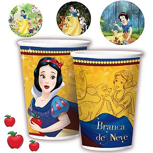 8 COPO PAPEL FESTA   BRANCA DE NEVE 180ML REGINA