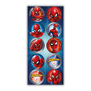 30 ADESIVO SPIDER MAN HOMEN ARANHA REDONDO REGINA