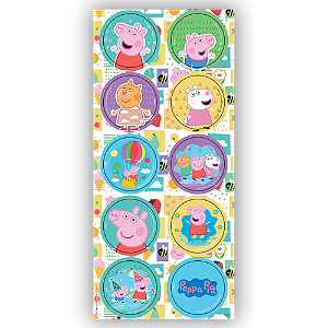 30 ADESIVO PEPPA PIG REDONDO REGINA