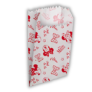 50 SACO DE PIPOCA HOT DOG  MINNIE MOUSE  ( Regina )