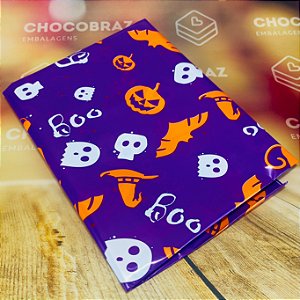 10 Toalhas P/ Mesa Festa HALLOWEEN ROXO Bopp Perola  78x78 INOVE
