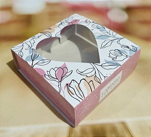 10 Caixa Gaveta C/ Visor Coração 9 Doces Love Leve  ID1690  ( IDEIA )