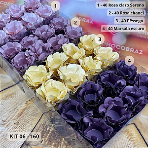 KIT 160 Forminhas Para Doces Finos R SERENO + R CHÁ + PESSEGO + MARSALA ES